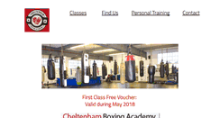 Desktop Screenshot of cheltenhamboxingacademy.co.uk